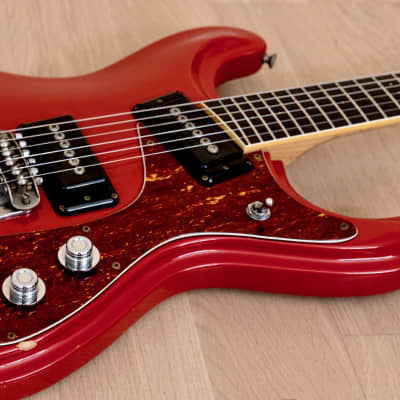 1970s Mosrite Ventures Model Vintage Guitar Strawberry Red w/ Case, Firstman Japan image 6