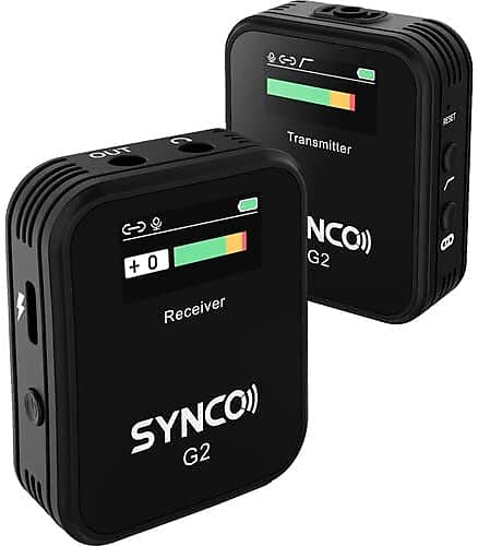 Synco WAir-G2-A2 Ultracompact 2-Person Digital Wireless Lavalier Microphone  System for Cameras & Mobile Devices (2.4 GHz)