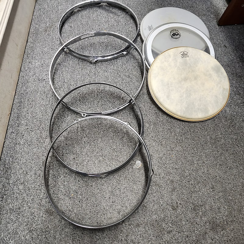 Drum Rims And Heads 12 Inch And 14 Inch Reverb
