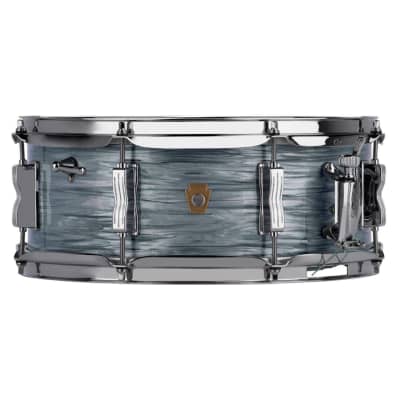 Ludwig Legacy Mahogany Jazz Fest Snare Drum 14x5.5 Vintage Blue Oyster image 4