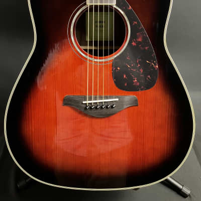 Yamaha FG830TBS Dreadnought Acoustic Guitar Tobacco Sunburst image 2