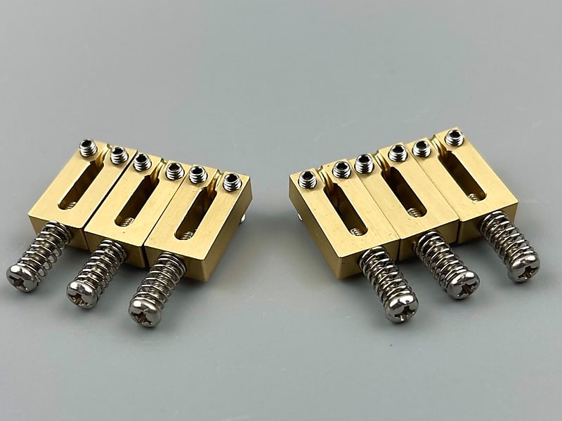 Solid Brass Guitar Bridge Saddles for Fender Strat/Tele 21/16(10.5MM)