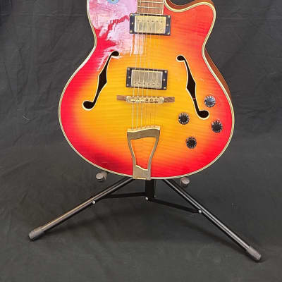Indiana Remington semi-hollow electric guitar 2003 - Red Burst for sale