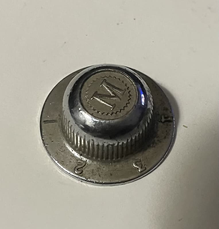 Mosrite Ventures 1960s - Chrome “M” top hat knob Rare “T”