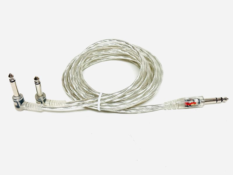 10ft Splitter Transparent Clear Silver For ROLAND BOSS VDrum Reverb