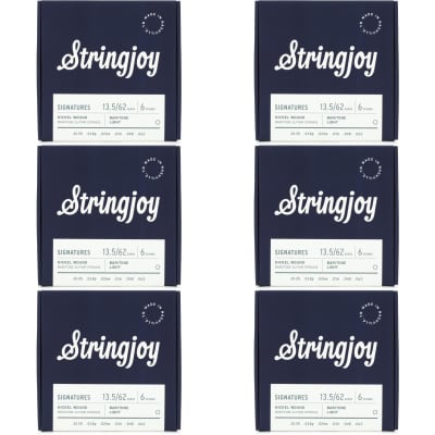 Stringjoy Signatures Nickel-wound Balanced Electric Baritone Guitar Strings - Light Gauge (6-Pack) for sale