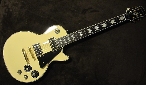 Epiphone Les Paul Custom Black Back Tuxedo, Off White and Black Coil Tapped with Gig Bag image 1