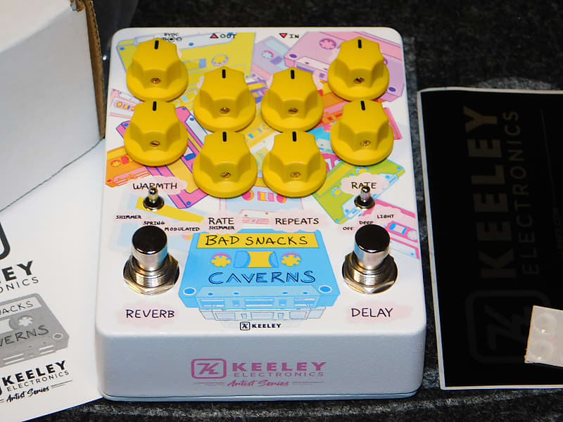 KEELEY - "Limited RUN" "BAD SNACKS" (Artist Series) - (NEVER USED) & Absolutely, NEW MINT Condition)! Caverns V2 Delay + Reverb! image 1