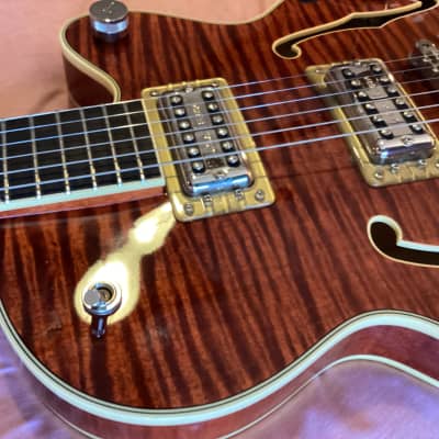 Gretsch G6659TFM Players Edition Broadkaster Jr. with Flame Maple Top 2019 - Present - Bourbon Stain image 10