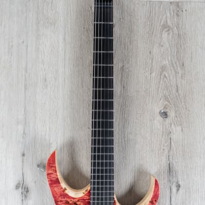 Mayones Hydra Elite 6 Headless Guitar, Ebony Fretboard, Antique Red image 5