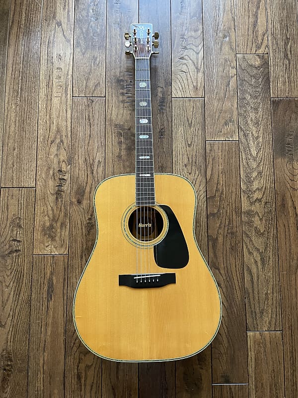 Vintage 1980s Morris TF-801 Acoustic Dreadnaught Guitar D45 MIJ Matsumoku  w/ OHSC martin