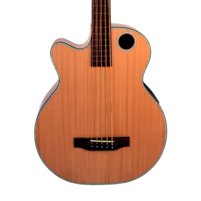 Boulder Creek Fretless Bass Guitar,  Lefty EBR3-N5LF 5-string Natural A/E for sale