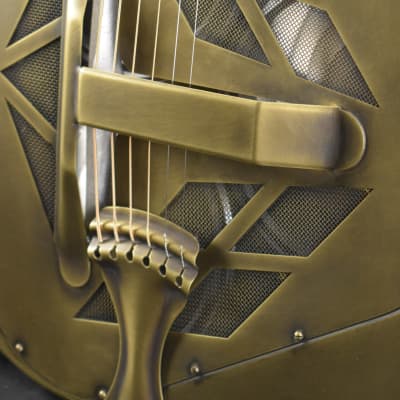 National NRP Tricone 12-Fret Antique Brass image 10