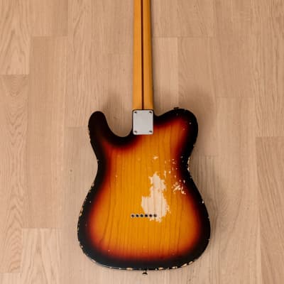 2012 Fender Custom Shop '58 Telecaster Relic Sunburst Ash Body w/ Tweed Case, Tags & COA image 3