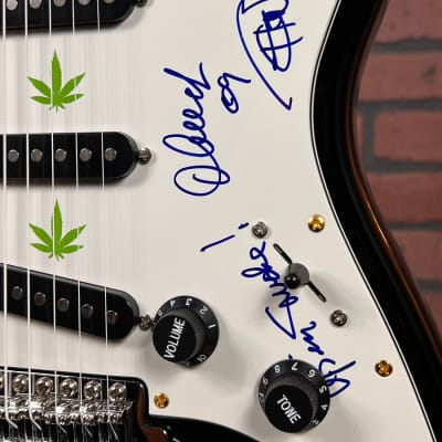 Custom Fender Squier Cheech & Chong Autographed Stratocaster image 5