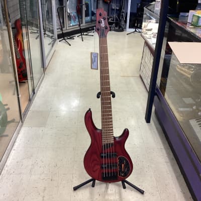 Cort B5ELEMENTOPBR Artisan Series B5 5 string Element Bass Guitar. Open Pore Burgandy Red for sale
