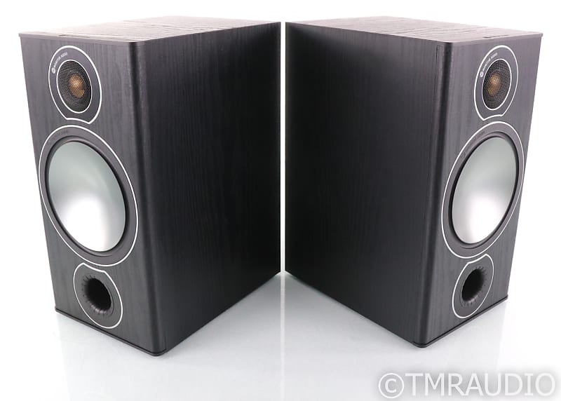 Monitor Audio Bronze 2 Bookshelf Speakers; Black Oak Pair