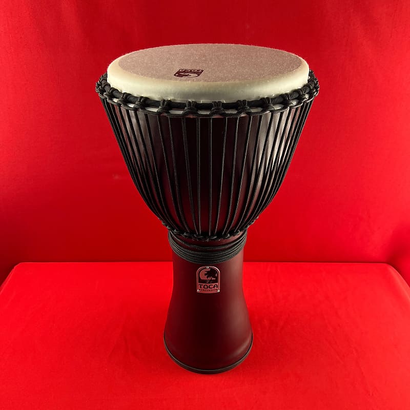 Description)　Djembe,　Reverb　Finish　Tuned　Red　Dark　TF2DJ-12R　Toca　12-Inch　Rope　II　Freestyle　USED]　(See