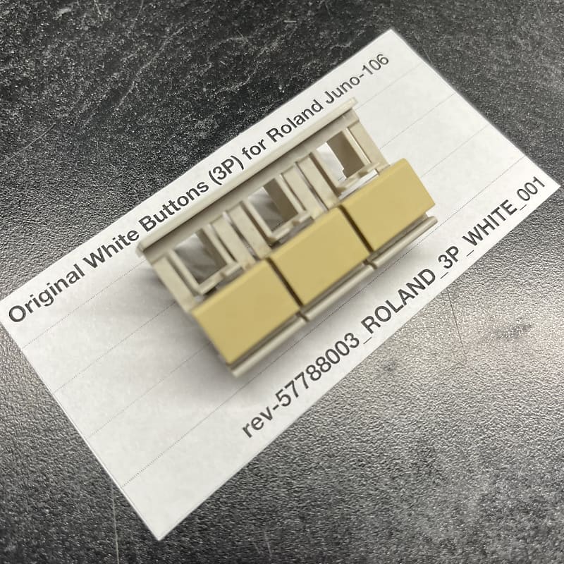 ORIGINAL Roland White Buttons, 3P (22475587) for Juno-106