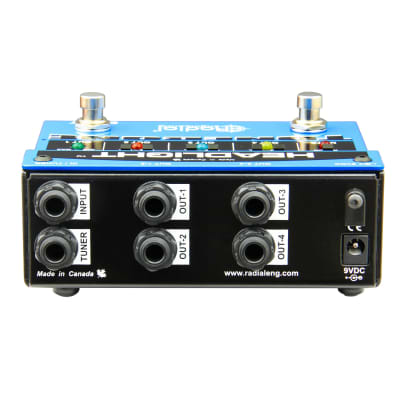 Radial Headlight 4 Channel Guitar Amp Selector with 4 Output and Class-A Input Buffer image 4