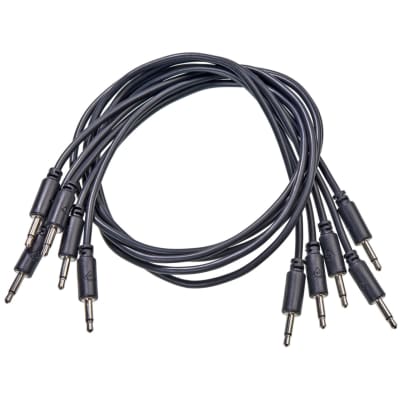 Black Market 60" 3.5mm Modular Synthesizer Patch Cable - 5-Pack, Black