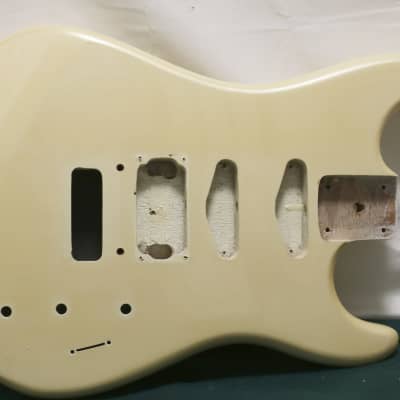 Electric Guitar Body S-Style Stripped (body only) Off White image 2