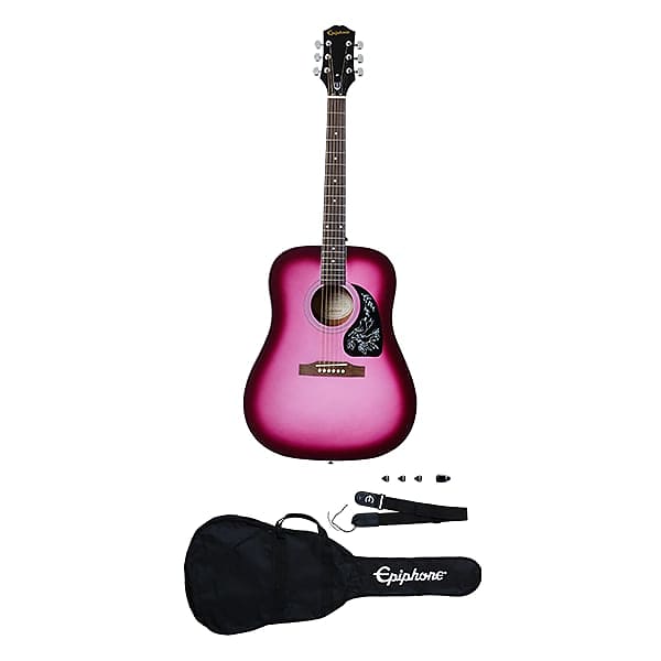USED Epiphone Starling Acoustic Guitar Player Pack Hot Pink Pearl image 1