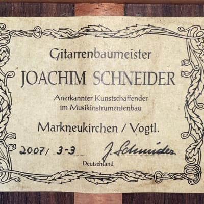Joachim Schneider classical guitar 2007 - handmade in Germany - outstanding sound characteristics image 13