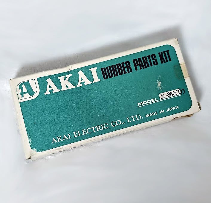 NOS Vintage AKAI X-360D Reel to Reel Tape Deck Rubber Parts Kit Wheel &amp; Belts  			