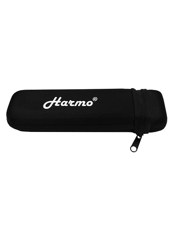 Harmonica case for 16 hole chromatic harmonica by Harmo – black zip pouch image 1