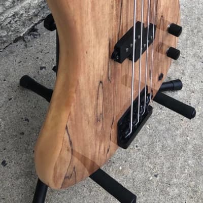 GAMMA Custom Bass Guitar PF21-03, Fretless Alpha Model, Spalted Maple image 1