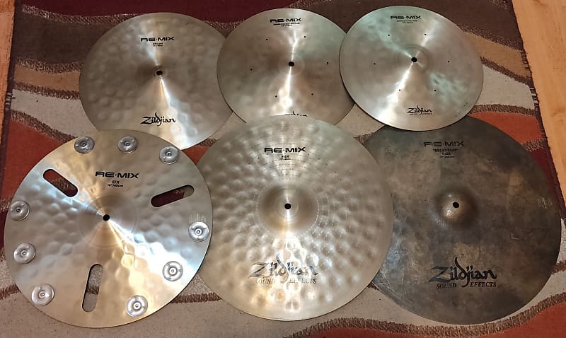 Zildjian Remix collection of 5 cymbals (00s Re-mix) image 1