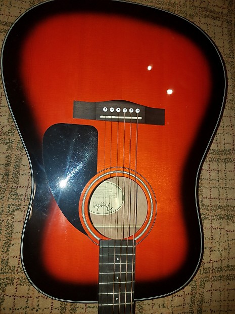 Fender DG60/SB-Acoustic Guitar-Orange Sunburst Finish-Includes Shop  Setup-Nice!