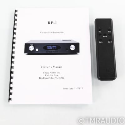 Rogue Audio RP-1 Stereo Tube Preamplifier; Remote; RP1; Black; MM / MC Phono image 10