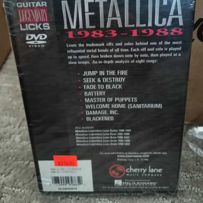 Metallica 1983-1988 Guitar Legendary Licks Styles & Techniques Instructional DVD image 2