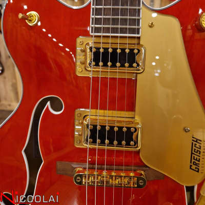 GRETSCH G5422TG Electromatic Classic Hollow Body Double-Cut with Bigsby and Gold Hardware Laurel Fingerboard Orange Stain image 6