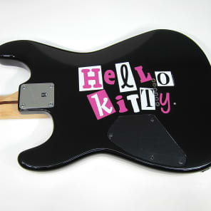 Beautiful Fender Hello Kitty Licensed Stratocaster Guitar with Black & Pink Hello Kitty Gig Bag! image 9