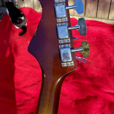 1966 Harmony H-27 Bass Guitar USA W/VIDEO image 4
