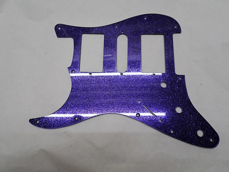 Lefty Left Handed Purple Sparkle Glitter Acrylic Strat Reverb 9227