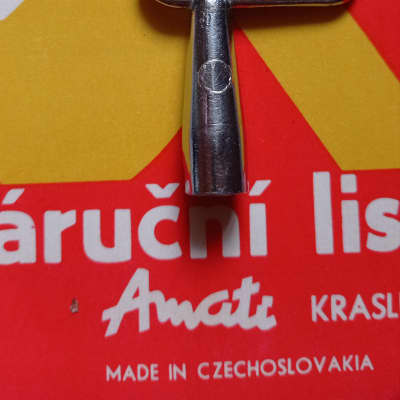 Amati Kraslice Drum key rare 70s-80s - Chrome image 2