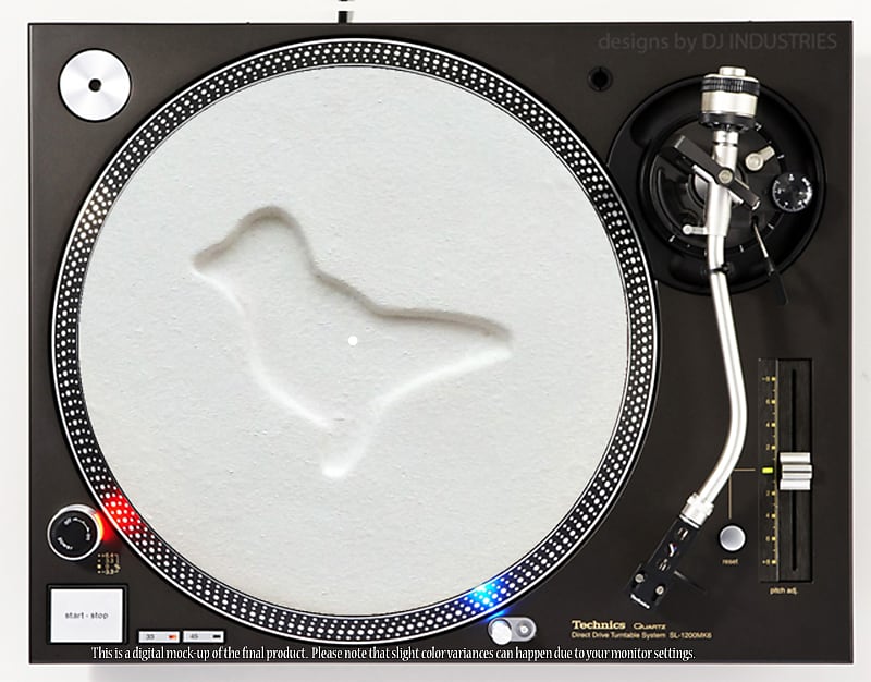DJ Industries MDMA Dove  - DJ slipmat for vinyl LP record player turntable image 1