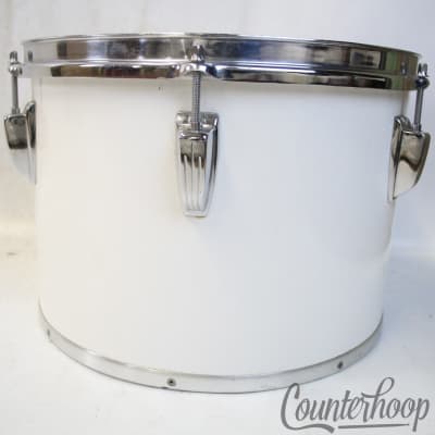 *Ludwig 13x9"White Cortex Concert Tom Drum Blue/Olive 6Ply Maple USA Vintage 80s image 5