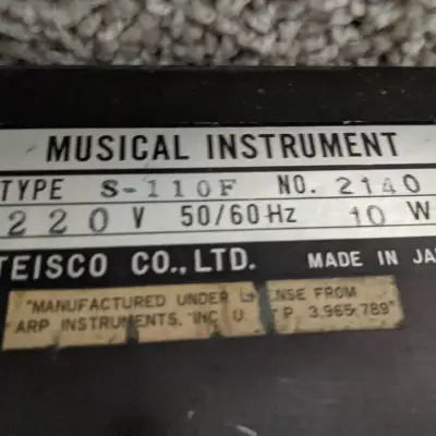 Teisco S110F Analog Synthesizer || 1979 || New Walnut Sides ||  Pro Serviced || Very Rare Kawai imagen 9