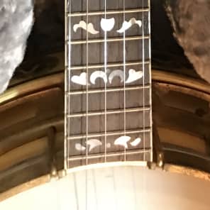 GIBSON Florentine Five string banjo 1927 conversion from tenor 40 hole arch top image 19