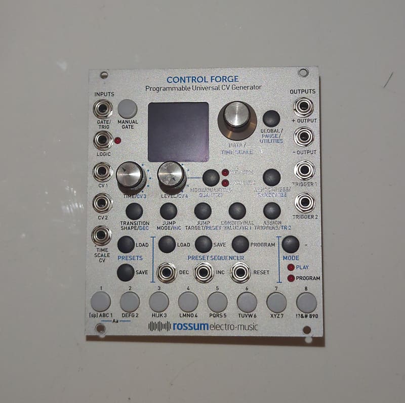 Rossum Electro-Music Control Forge Programmable CV Generator Eurorack Module 2016 - 2021 - Silver image 1
