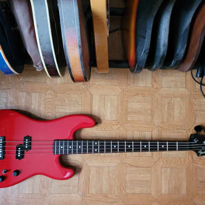 80's 1985 Fender Jazz Bass Special PJ 555 Japan in Rare RED color Duff style image 4