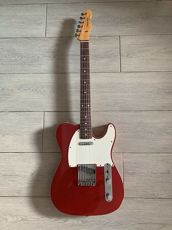 Fernandes The Revival T-style Vintage Telecaster Guitar 1980s - Red Sparkle with Cream Binding image 1