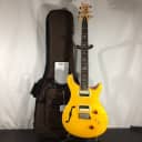 PRS SE Custom 22 Semi-Hollow Electric Guitar, Santana Yellow w/ Gig Bag