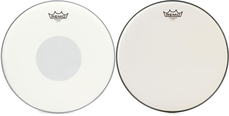 Remo Emperor X Coated Drumhead - 14 inch - with Black Dot  Bundle with Remo Ambassador Coated Drumhead - 14 inch image 1