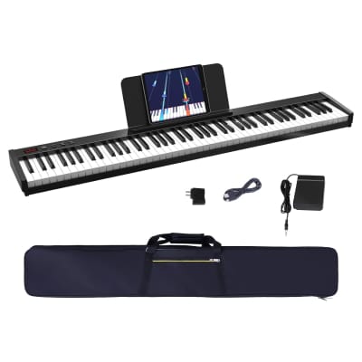 Piano Keyboard 88 Key, Beginner Semi Weighted Keyboard Piano With Full Size Key, Portable Electric Piano Keyboard Include Sustain Pedal, Power Supply And Piano Bag image 1